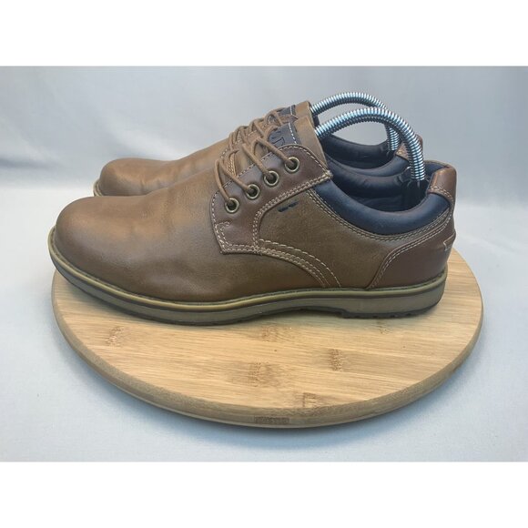 Izod Oxford 9.5M Men's Cal Brown Lace Up Memory Foam - Picture 3 of 7
